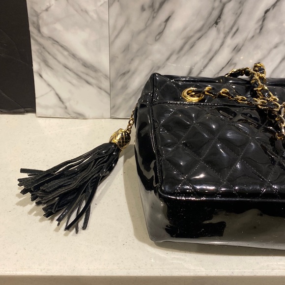 Zenith black bag with gold black chain - Picture 6 of 8